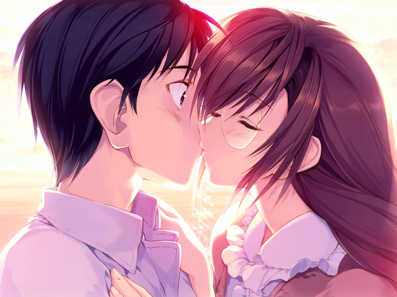 game_cg, glasses, hinata_asahi, kiss, soshite_ashita_no_sekai_yori, ueda_ryou