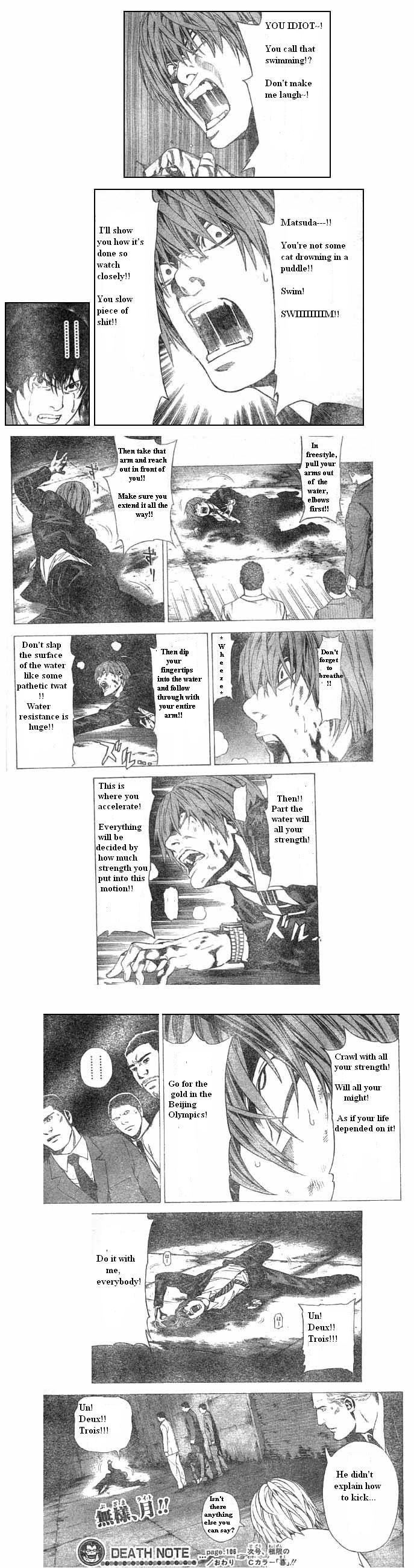 6+boys, absurdres, aizawa_shuuichi, angry, comic, death_note, english, fake_translation