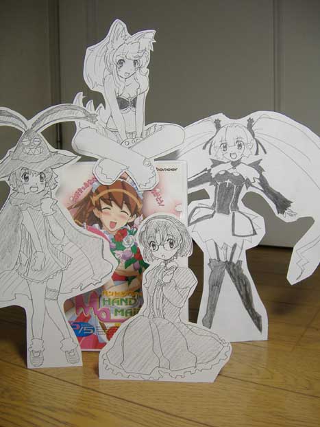 00s, 4girls, :d, :o, aiko, aiko_(renkin_san-kyuu_magical_pokaan), animal_ears, beltbra