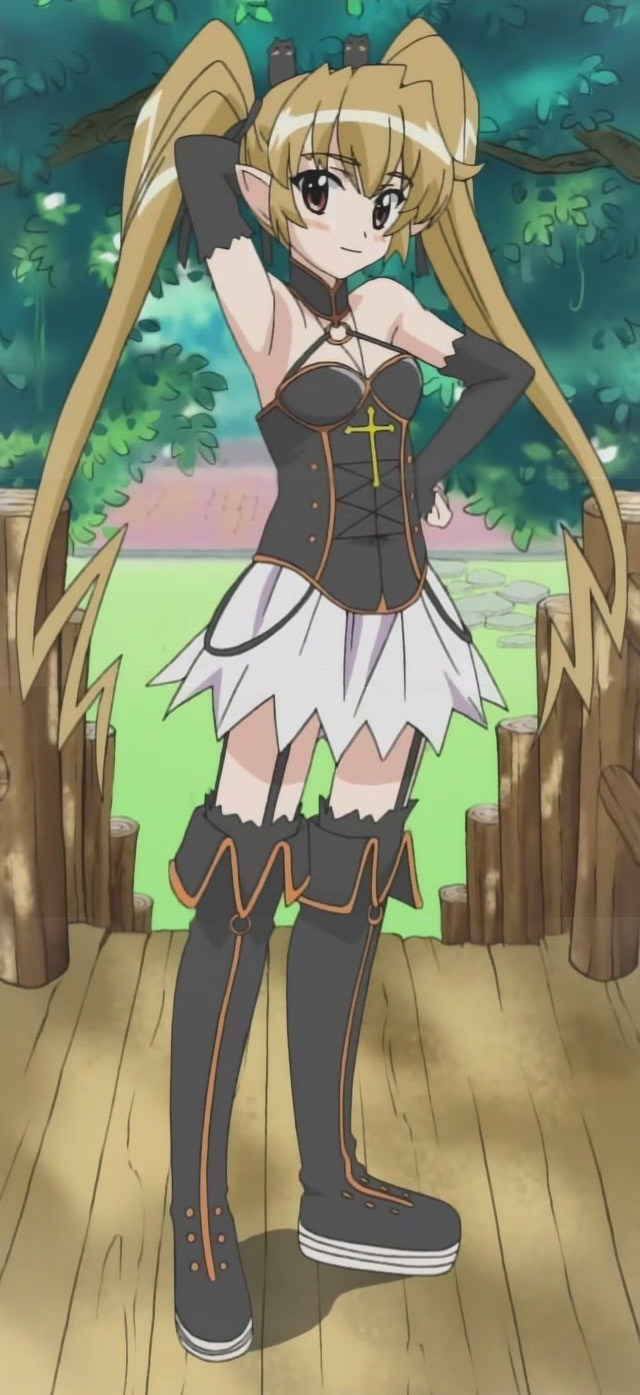 1girl, highres, pachira, pointy_ears, renkin_san-kyuu_magical_pokaan, screencap, solo, thigh-highs
