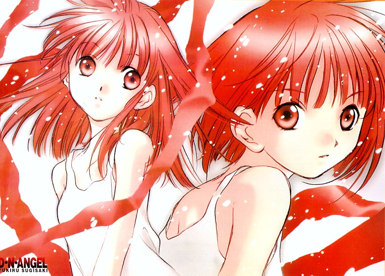 2girls, camisole, dnangel, flat_chest, harada_riku, harada_risa, long_hair, looking_back