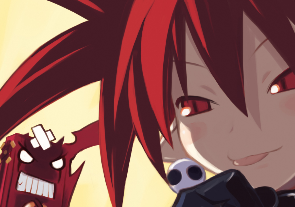 1girl, angry, bandage, book, demon, disgaea, etna, game_cg