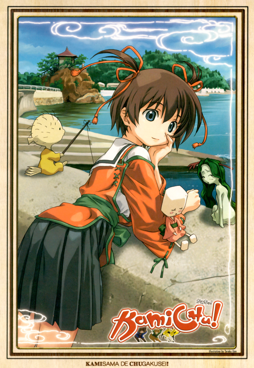 absurdres, blue_eyes, blurry, brown_hair, highres, hitotsubashi_yurie, huge_filesize, kamichu!