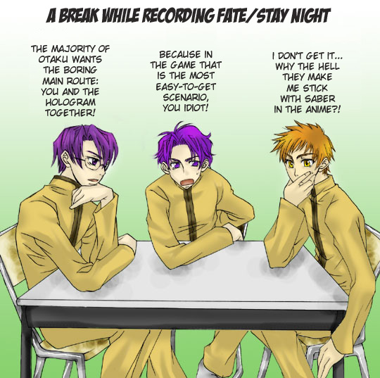 3boys, emiya_shirou, english, fake_translation, fate/stay_night, fate_(series), gakuran, male_focus