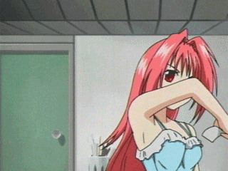 animated, animated_gif, blinking, bounce, bouncing_breasts, breasts, camisole, cat
