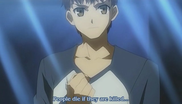 1boy, brown_eyes, clenched_hand, collarbone, emiya_shirou, english, fansub, fate/stay_night