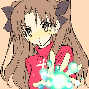 1girl, black_eyes, blush, brown_hair, fate/stay_night, fate_(series), female, long_hair