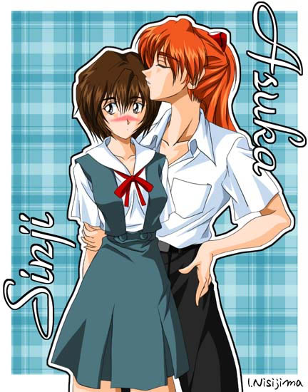 1boy, 1girl, blush, brown_hair, character_name, error, genderswap, genderswap_(ftm)