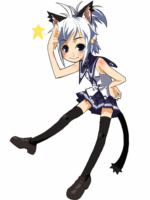 animal_ears, cat_ears, cat_tail, school_uniform, serafuku, tail, takano_saki, thigh-highs