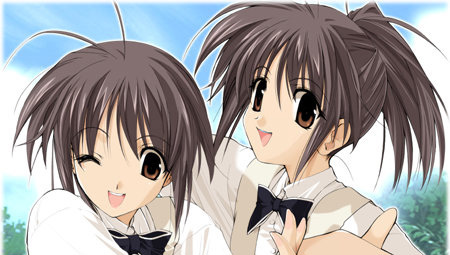 00s, 2girls, futakoi, ichijou_kaoruko, ichijou_sumireko, lowres, multiple_girls, sasaki_mutsumi