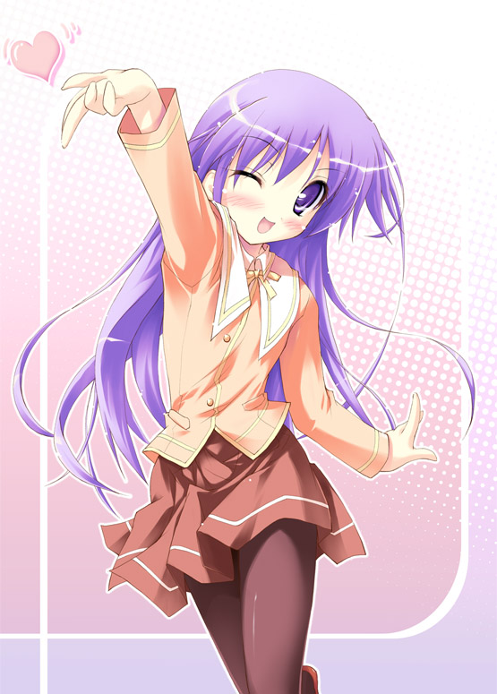 1boy, happiness!, male_focus, onsokuzekuu, pantyhose, purple_hair, solo, trap