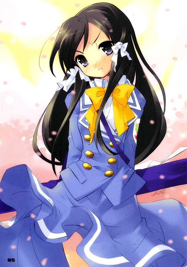 00s, 1girl, itou_noiji, kisaragi_kasumi, kujibiki_unbalance, school_uniform, serafuku, solo