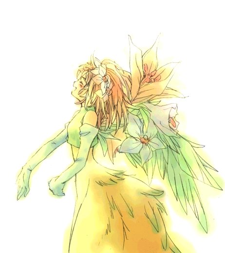 1girl, elbow_gloves, elle_(lom), flower, gloves, hair_flower, hair_ornament, laughing