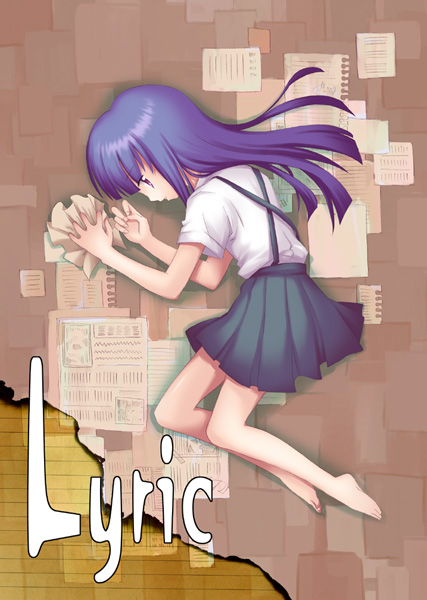 1girl, barefoot, dobato, feet, furude_rika, higurashi_no_naku_koro_ni, solo, suspenders