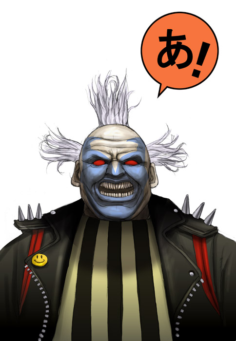 1boy, a, azumanga_daioh, image_comics, male_focus, parody, ryu_(ryu's_former_site), solo, spawn, violator, what