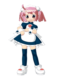 animated, animated_gif, blush, filn, flat_chest, hairband, lowres, maid