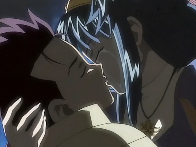 00s, 1boy, 1girl, crusader, hetero, kiss, priest, priest_(ragnarok_online)