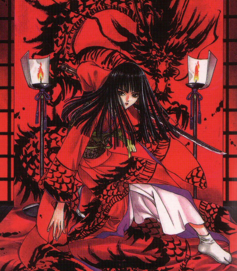 black_hair, clamp, japanese_clothes, katana, kimono, kishuu_arashi, long_hair, sword, tabi, weapon, x_(manga)