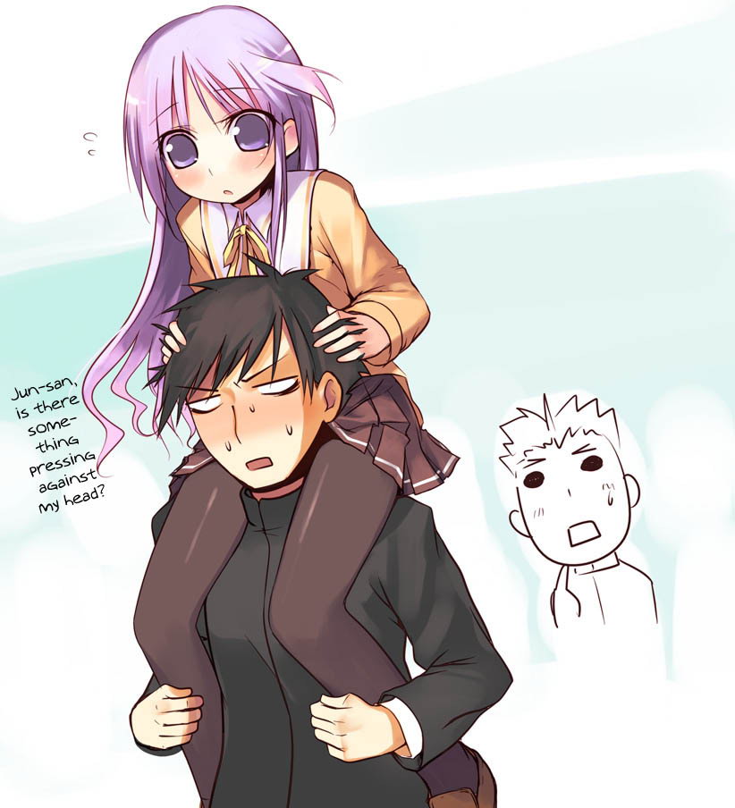 3boys, carrying, child, crossdressinging, happiness!, hard_translated, kashiwamochi_yomogi, kohinata_yuuma
