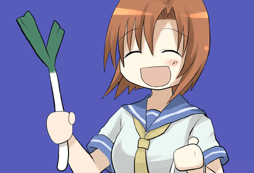 1girl, animated, animated_gif, higurashi_no_naku_koro_ni, kujiran, loituma, lowres, parody