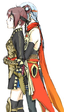 1boy, 1girl, couple, freyjadour_falenas, gensou_suikoden, gensou_suikoden_v, hetero, hug