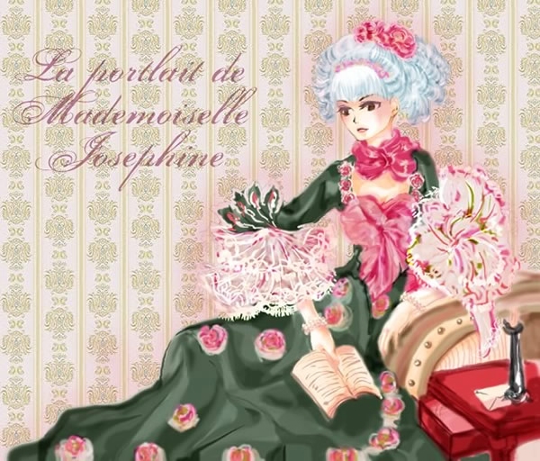 1girl, book, character_name, dress, flower, french, gensou_suikoden, gensou_suikoden_v