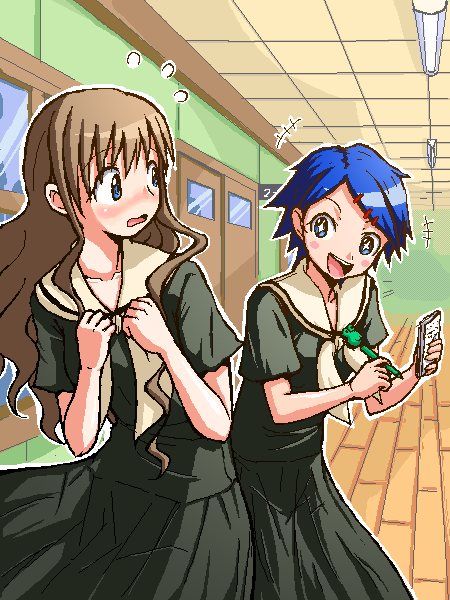 00s, hair_ornament, hairpin, maria-sama_ga_miteru, oekaki, school_uniform, serafuku, shirono