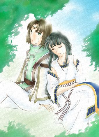1boy, 1girl, bad_anatomy, couple, gensou_suikoden, gensou_suikoden_i, gensou_suikoden_ii, hetero