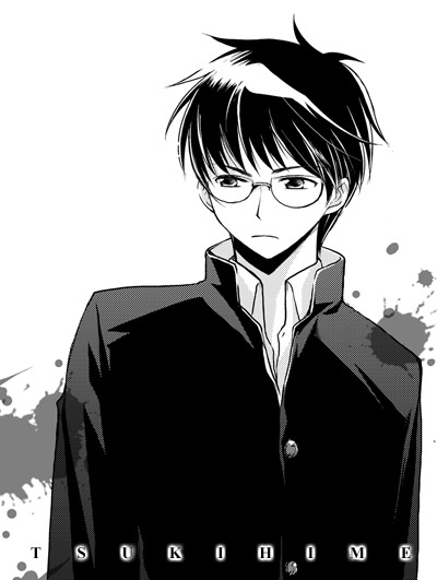 00s, 1boy, azuma_shouko, glasses, male_focus, monochrome, solo, toono_shiki