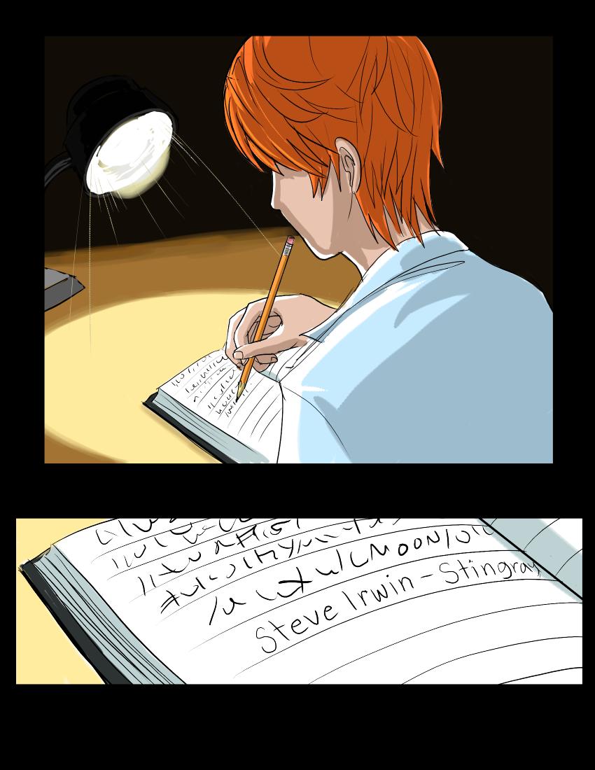 artist_request, comic, creepy, death_note, death_note_(object), jpeg_artifacts, steve_irwin, what