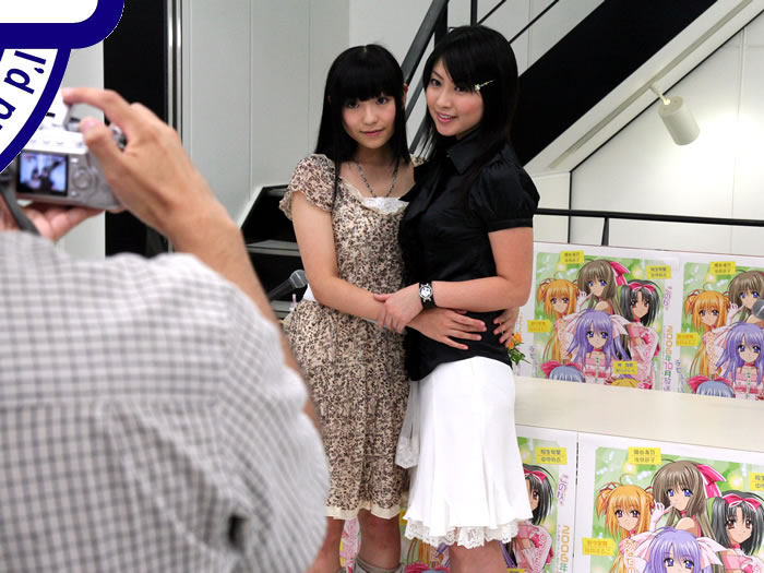 1boy, 2girls, akibablog, asian, camera, chihara_minori, lovedol, lovely_idol