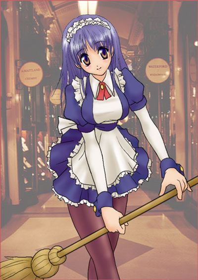 alice_(ragnarok_online), broom, maid, maid_headdress, pantyhose, ragnarok_online