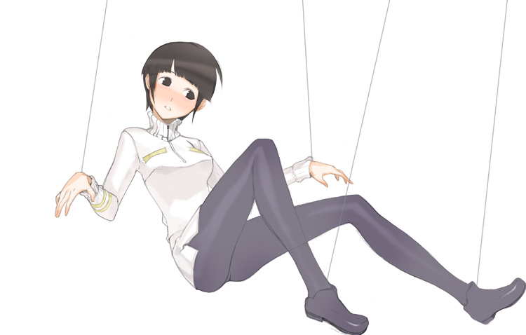 1girl, blush, face, original, pantyhose, princess_spirit, puppet, solo