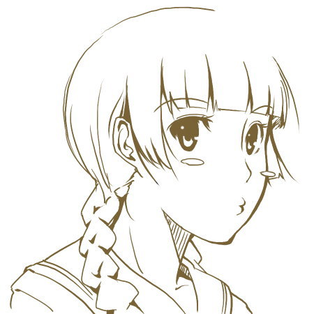 00s, 1girl, lowres, maria-sama_ga_miteru, monochrome, shimazu_yoshino, solo, yamamoto_enji