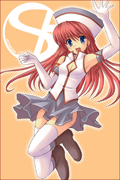 boots, elbow_gloves, gloves, hat, miniskirt, miyabi_juri, original, skirt