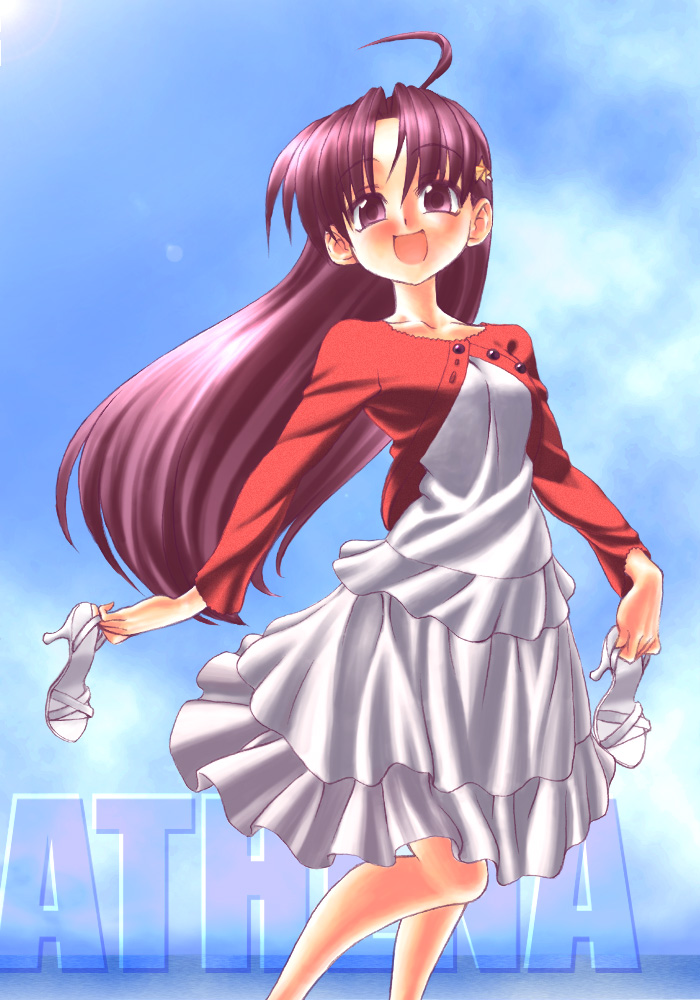 1girl, asamiya_athena, character_name, dress, isao_(asamiya130), king_of_fighters, purple_hair, snk, solo, the_king_of_fighters