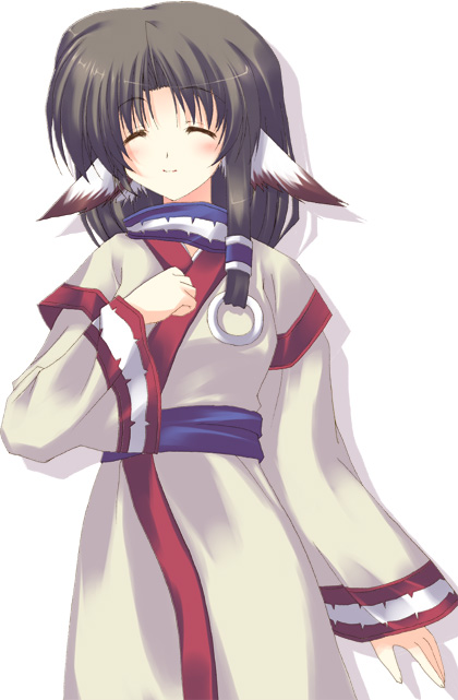 1girl, animal_ears, dog_ears, eruruw, japanese_clothes, kisaki_yuu, solo, utawareru_mono