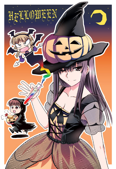 demon_girl, futami_eriko, halloween, hat, kimi_kiss, otaut-r, witch, witch_hat