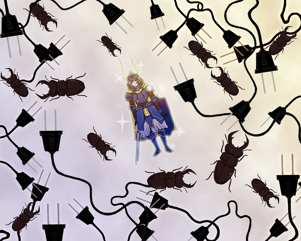 armor, bettle, cape, dissidia_final_fantasy, final_fantasy, final_fantasy_i, helmet, horns, male, shield, sword, warrior_of_light