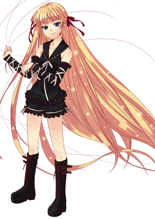 absurdly_long_hair, boots, evangeline_a_k_mcdowell, gothic, long_hair, mahou_sensei_negima!, vampire, very_long_hair