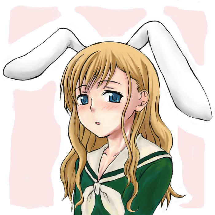 00s, animal_ears, maria-sama_ga_miteru, rabbit_ears, school_uniform, serafuku, toudou_shimako, yuki_mashiro