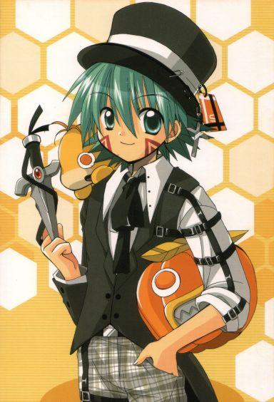 .hack//, .hack//tasogare_no_udewa_densetsu, 00s, 1boy, bandai, collared_shirt, cyber_connect_2, facial_mark