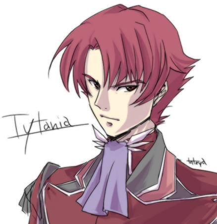 brown_eyes, jouslain_tytania, lowres, male, red_hair, redhead, short_hair, tateya
