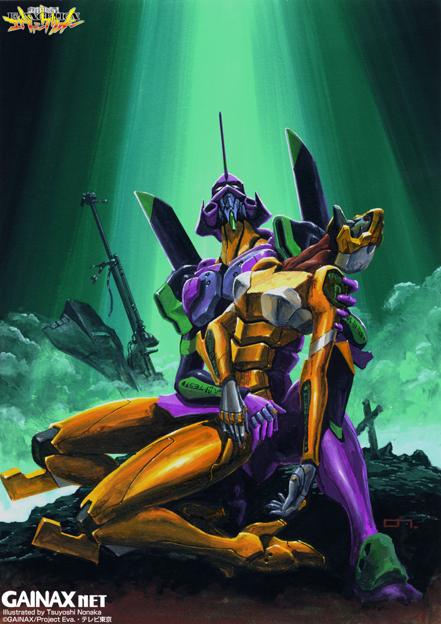 eva_00, eva_01, gainax, gainaxtop, highres, mecha, neon_genesis_evangelion, nonaka_tsuyoshi