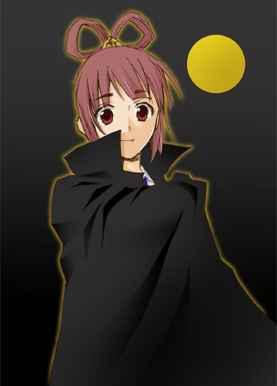 cape, gensou_suikoden, gensou_suikoden_v, halloween, lowres, miakis, puramairain, purple_hair