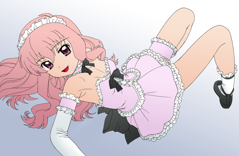1girl, elbow_gloves, fuji_shinobu, garter_belt, garters, gloves, lingerie, looking_at_viewer