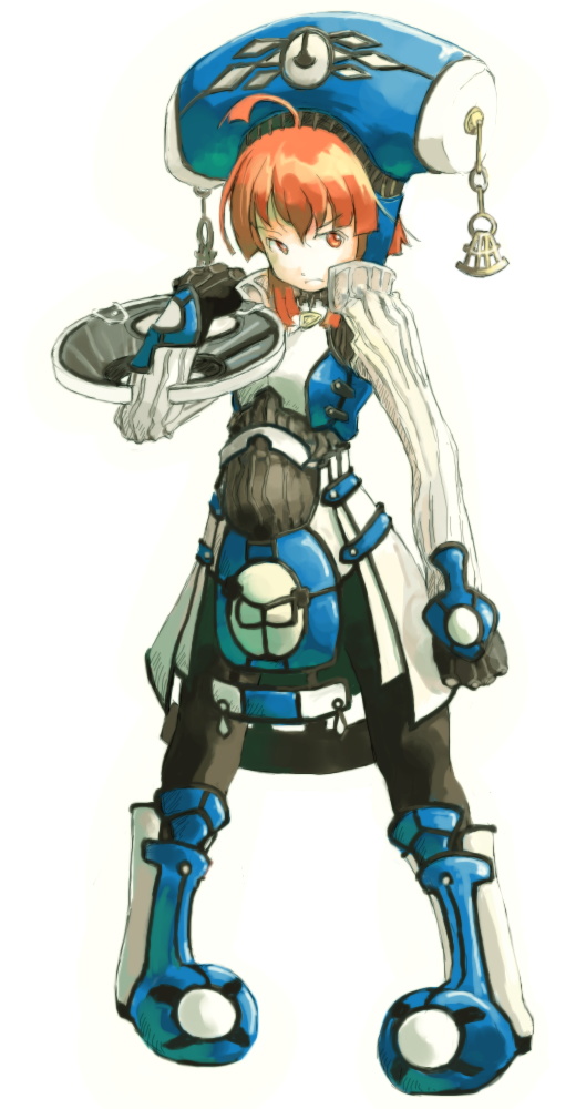 1girl, ahoge, angry, boots, dewprism, frown, gloves, hat