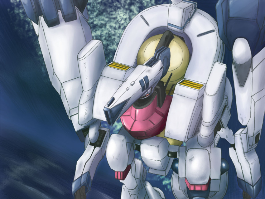 idolmaster_xenoglossia, imber, jungle, mecha, nanamo, nature, solo
