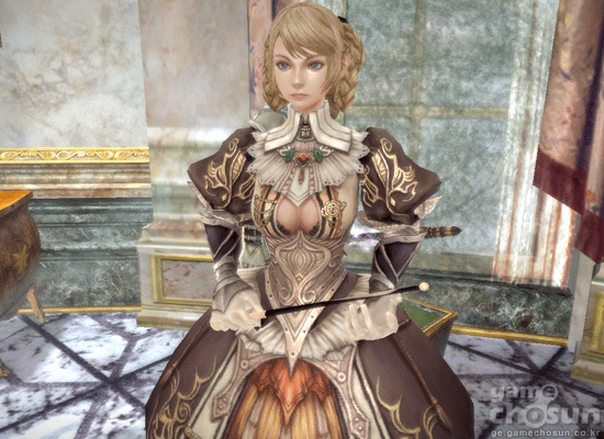 1girl, 3d, animated, animated_gif, blonde_hair, blue_eyes, breasts, cleavage