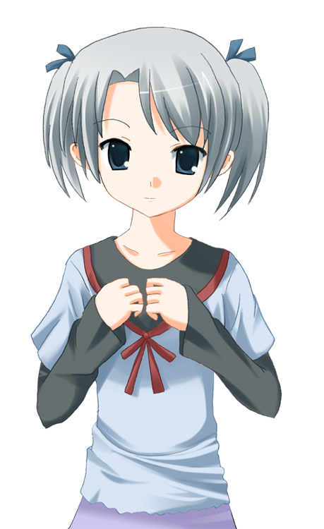 1girl, black_eyes, blue_eyes, emelenzia_beatrix_rudiger, emelenzia_rudiger, flat_chest, grey_hair, mamoru-kun_ni_megami_no_shukufuku_wo!